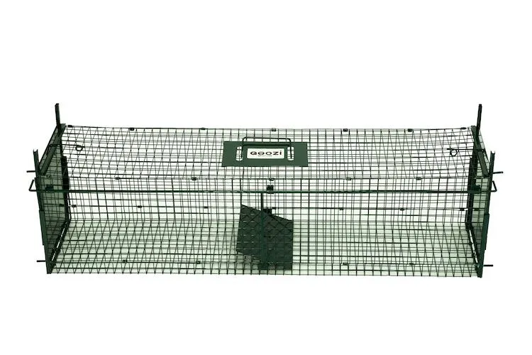 Qoozi Garden Vangkooi – Dubbele Deuren – Inklapbaar – Donkergroen (L) 117x30x34CM