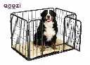 Qoozi Pet Hondenren – 4 Panelen met Deur & Kussentje – (V)