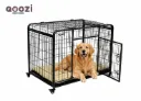 Qoozi Pet Hondenbench op Wielen – Verrijdbaar, Stevig & Comfortabel